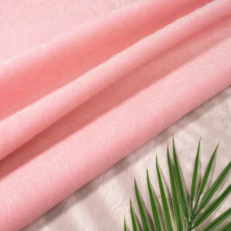 Plain Color Super Thick Faux Mink Fur Fabric Horsehair Flocking Plush Fabric DIY Sewing Sofa Clothing Luggage Shoes Toys Fabric