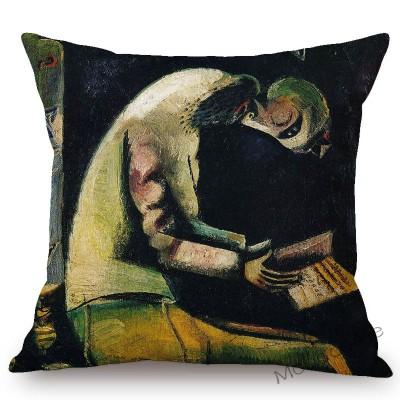 Modern Yağlıboya Sanat Gerçeküstücülük Kübizm Empresyonizm Marc Chagall Ünlü Sanat Yastık Kılıfı Doğum Günü Kemancı Minder Örtüsü