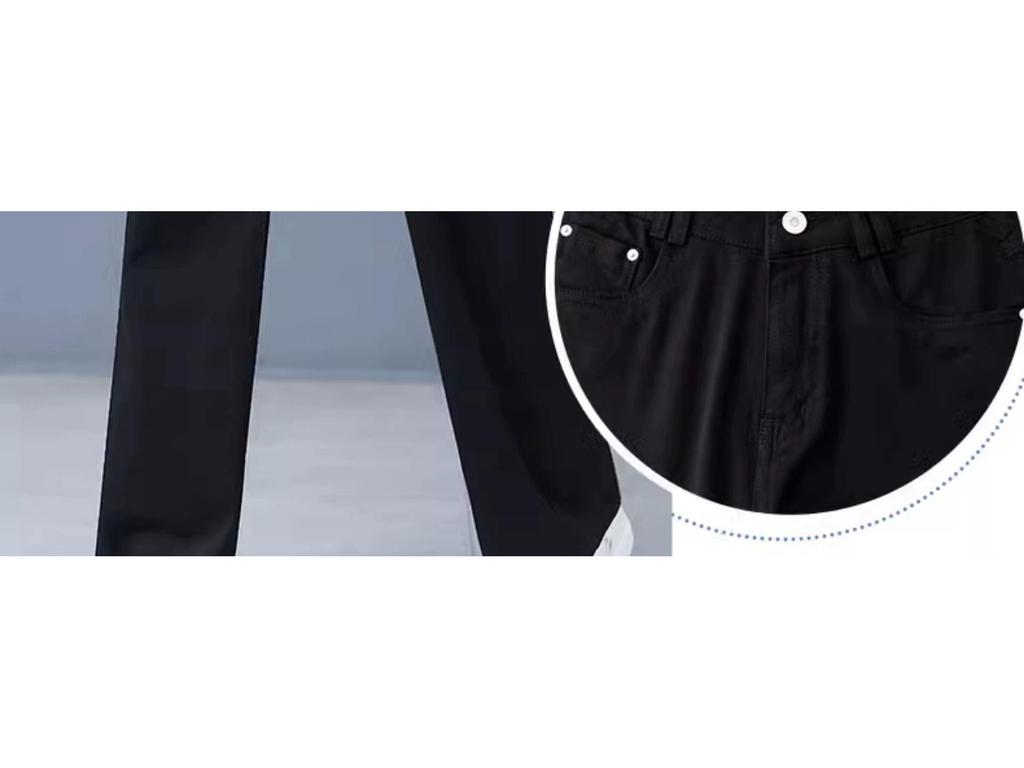 Summer 2025 Women's High-Waisted White Denim Jeans - Loose, Slimming Straight/Wide Leg Pants