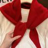 Women S 100 Australian Wool Triangle Scarf Spring Solid Color Versatile Shawl