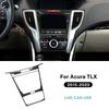 Real Soft Carbon Fiber Sticker For Acura TLX 2015 2016 2017 2018 2019 2020 LHD Car Center Console Panel Frame Accessories.