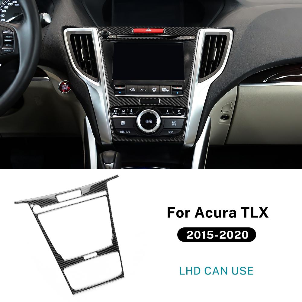 Настоящая мягкая карбоновая наклейка для Acura TLX 2015 2016 2017 2018 2019 2020 LHD Рамка панели центральной консоли автомобиля Аксессуары