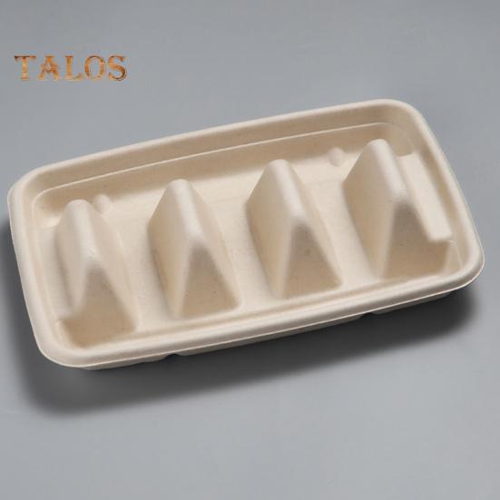 10/20 stk engangs tacoholdere for fester Robust tacobrettholder med skillevegger Miljøvennlig tacotallerken emballasjeboks for arrangementer Tacobarservering