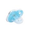 Lake Blue Rhinestone Baby Pacifier with Beaded Chain Clip