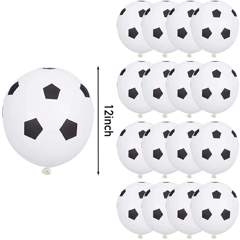 Palloncini da Calcio da 12 pollici Palloncino Gonfiabile in Lattice a Forma di Pallone da Calcio Giocattoli per Bambini Decorazione per Compleanno Tema Sportivo Forniture per Feste di Appassionati di Calcio