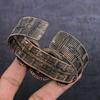 Kashmir Red Ruby(Simulated) Gemstone Handmade Copper Wire Wrap Cuff Bangle Adjustable J4a26