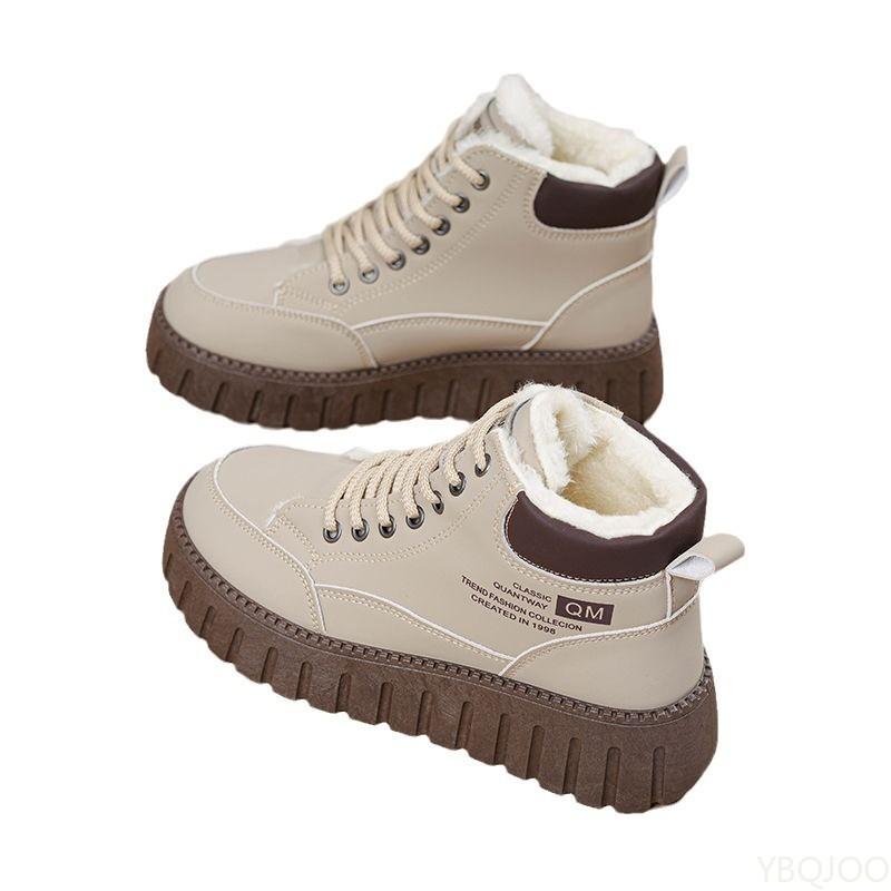 Fashion Fashionable Versatile Warm High Top Short Boots Winter New Style Plush Thick Sole Casual Comfortable Trendy Women's Shoes