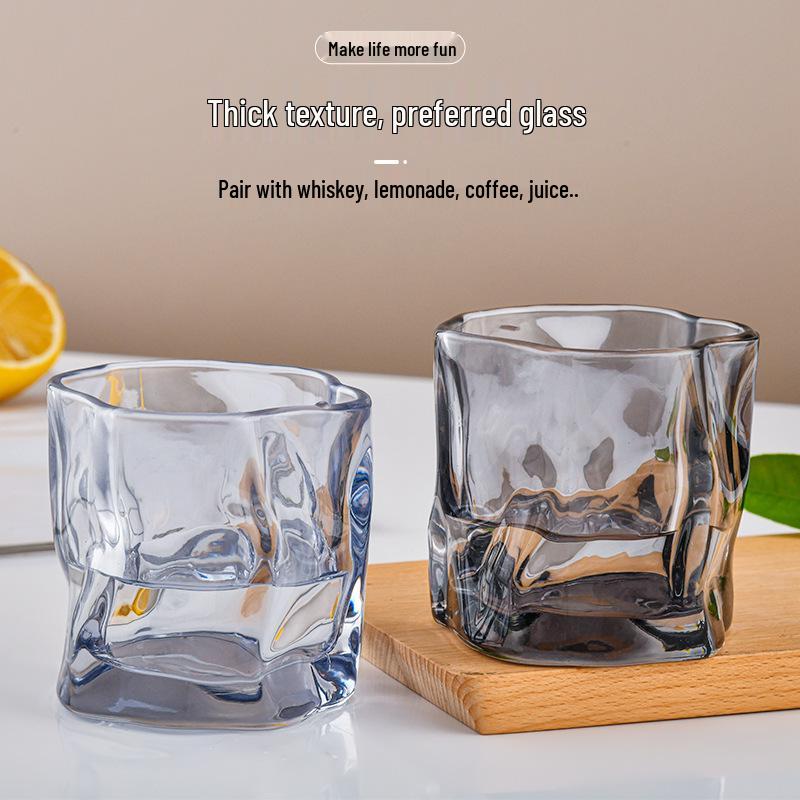 Bicchiere da Whiskey in Cristallo Premium - Design Origami per la Casa o come Regalo