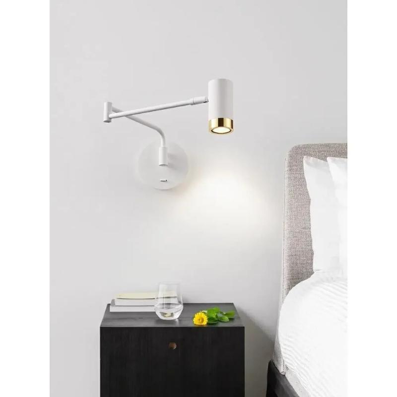 1Pc Modern Living Room Rocking Arm Wall Lamp Bedlamps for Bedroom Hotel Creative Telescopic Foldable Reading Wall Lamps