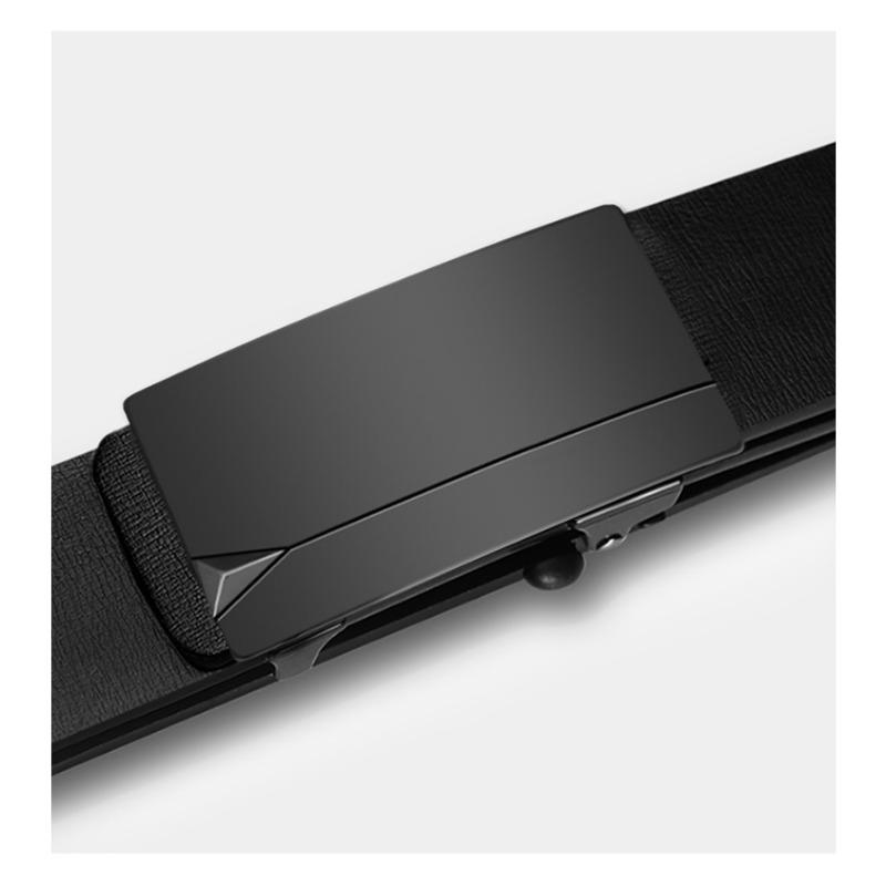 Men's Toothless Automatic Buckle Leather Belt for Men's Business Casual Versatile Simple Men's Middle Aged and Young Trousers