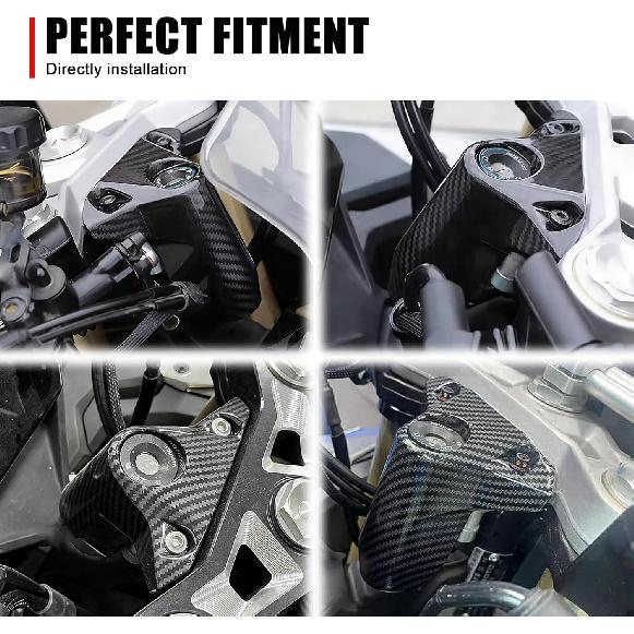 Zünddeckel Schutz Schutzhülle Kompatibel mit 450SS 2023 2024 2025, Carbonfaser Optik, CFMOTO 450SS Zubehör,A
