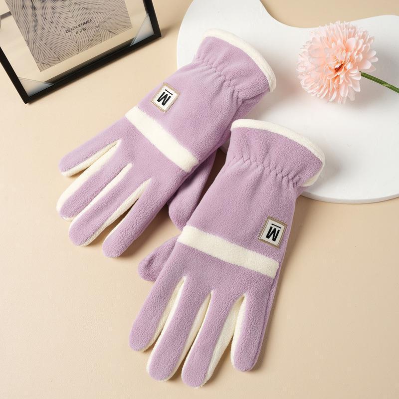 Warm Fleece Lined Touchscreen Gloves Outdoor Cycling Hiking Running Winter Use Unisex One Size