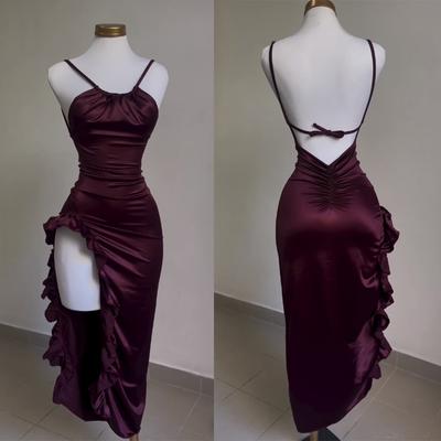 Sommerkleid High-End Sexy Rückenfrei Träger Hot Girl Kleid