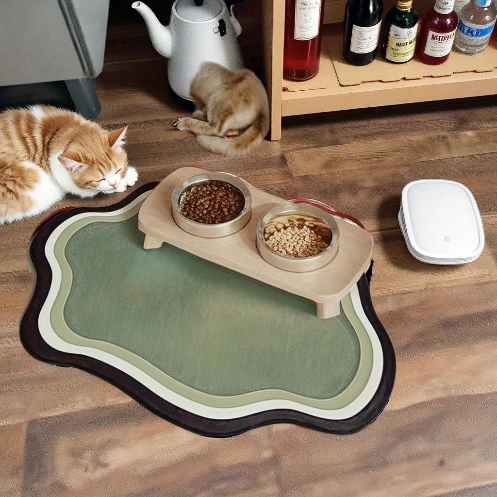 

1pcsPet Feeding Mat - Quick-drying, Absorbent Cat and Dog Bowl Anti-slip Mat with Nordic Style Design 30*40CM зелёный