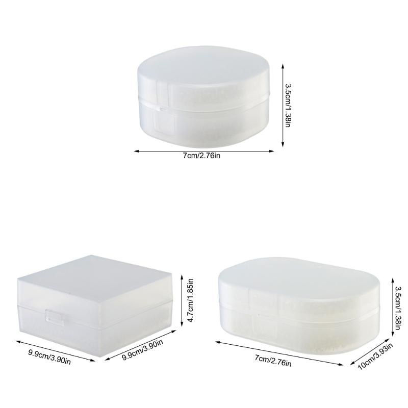 1set/3pc Soap Dish Soap Holders With Sponges Insert, NonSlip Travel Soap Case For Camping Gym Bathroom Storage Box