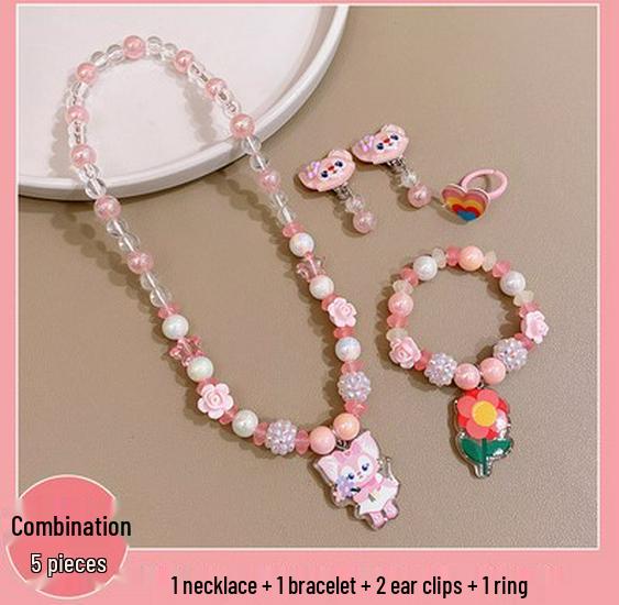Frozen Princess Kids' Necklace & Bracelet Gift Set for Christmas or Birthday