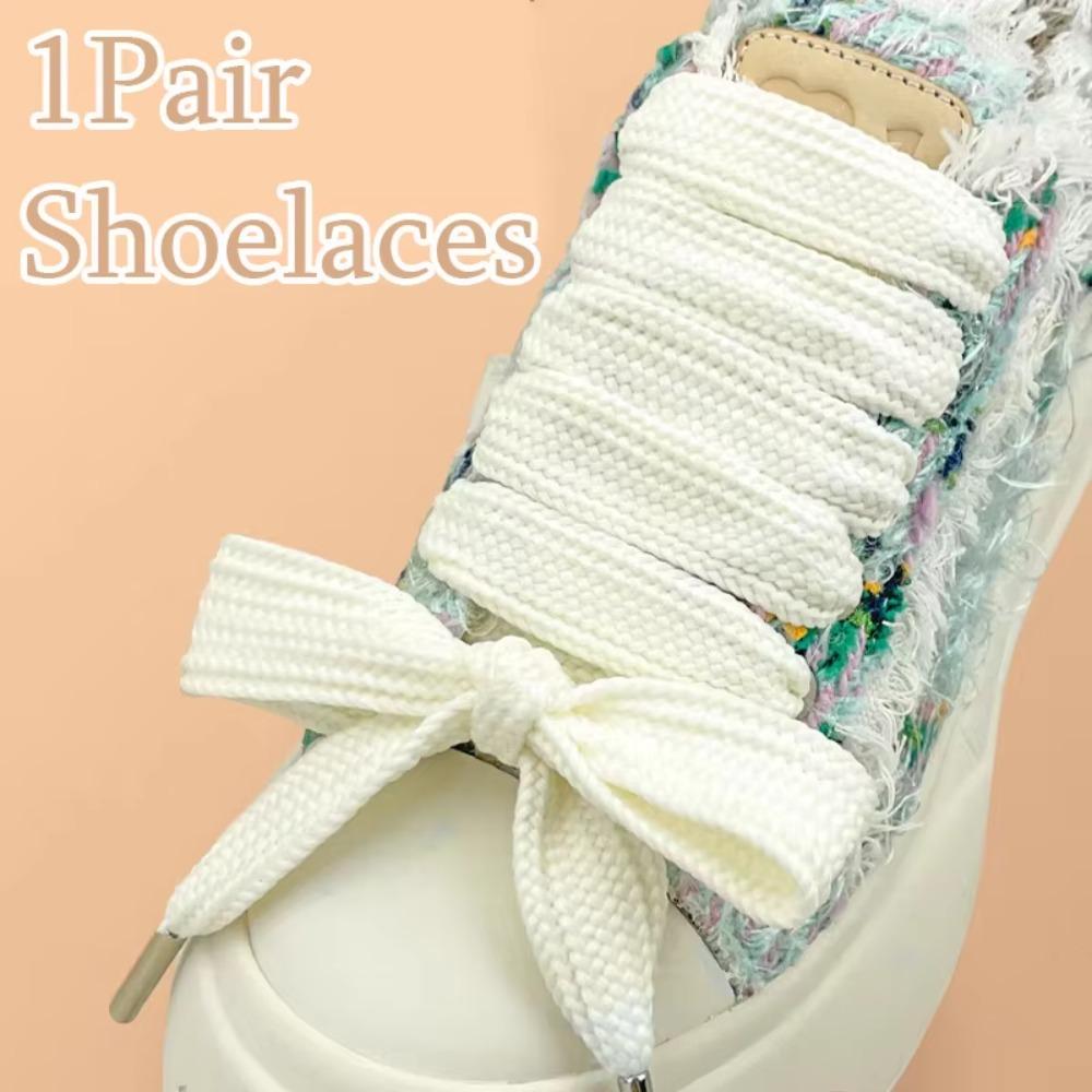 High Quality 2CM Extra Wide Shoelaces Sneakers Rope Flat Shoes Flat Shoelaces 130cm Big Shoe Laces Shoes Accessories