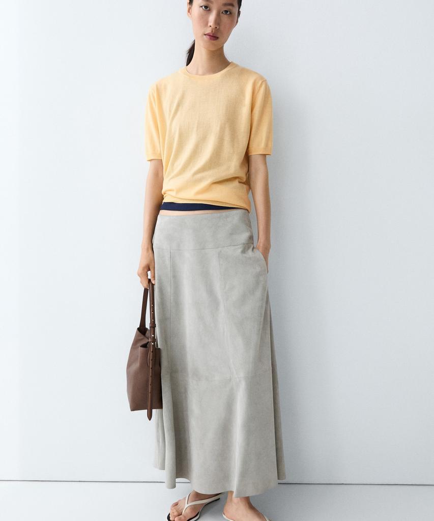 Masimodutti Wool Blend Short Sleeve Knit Sweater