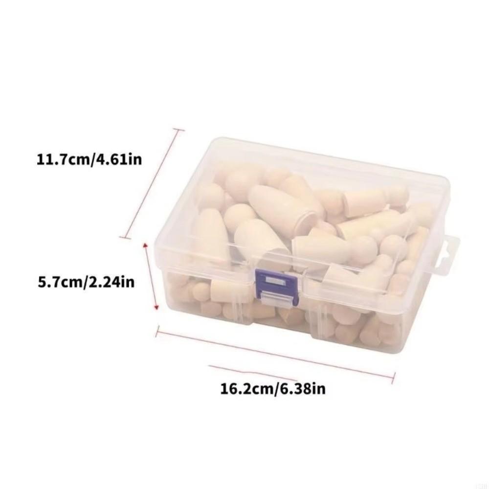 50pcs Natural DIY Wooden Figures Handicrafts Painting Dolls Toys  Wedding Craft