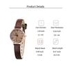 Fashion Retro Simple Leather Watch with Round Dial Quartz for Women, Suitable for Everyday Wear, Christmas Gift