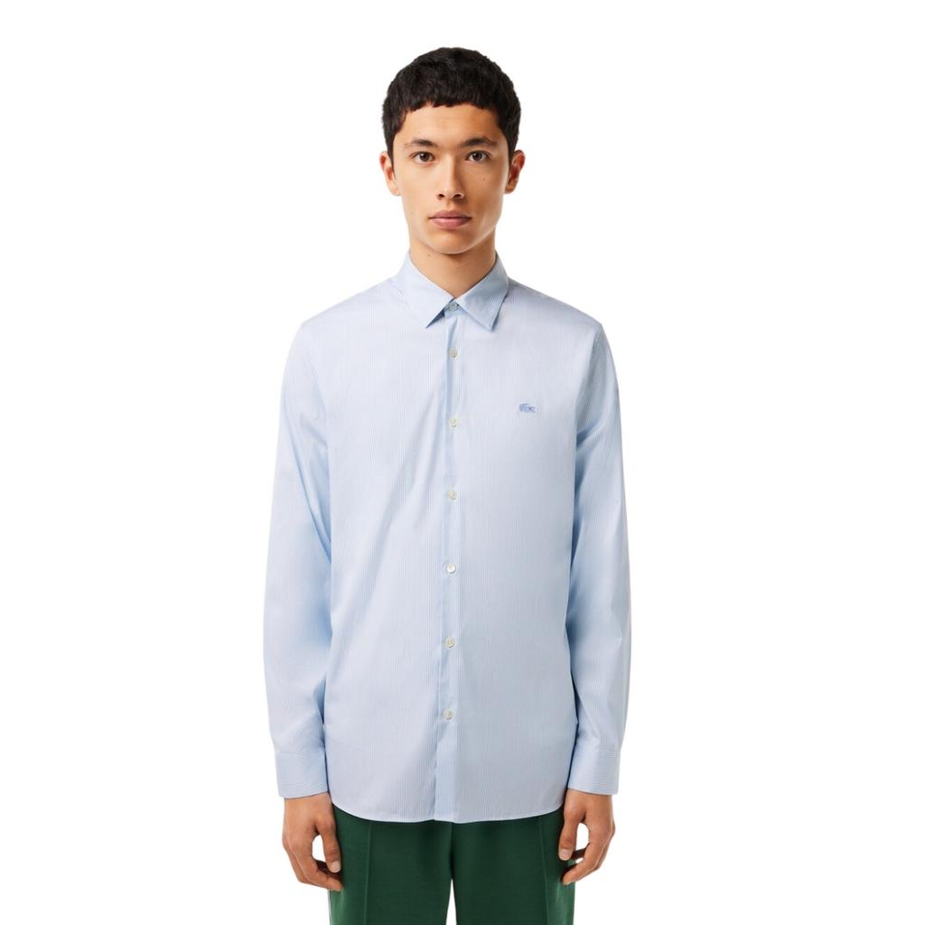 Lacoste Mens Plaid Poplin Slim Shirt