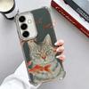 Funny Cats Fashion Style Plating Phone Case For Samsung A17 A07 A37 A57 A16 A56 A15 A55 A14 A54 A13 A53 A26 A36 A25 A35 A24 A34