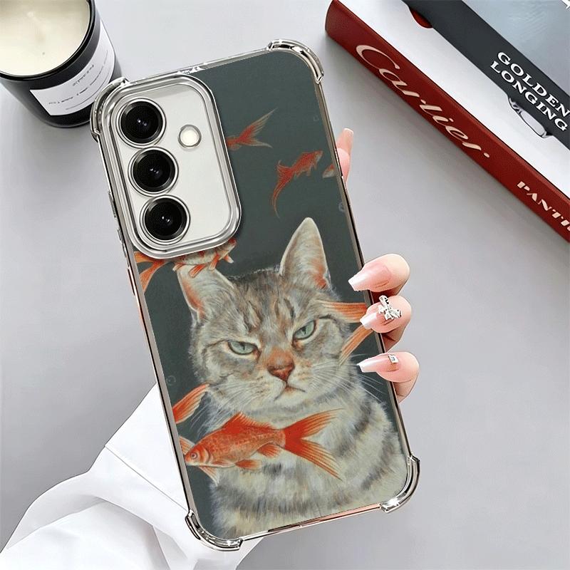 

Смешные Кошки Модный Стиль Покрытие Чехол Для Телефона Для Samsung A17 A07 A37 A57 A16 A56 A15 A55 A14 A54 A13 A53 A26 A36 A25 A35 A24 A34 Samsung A05S