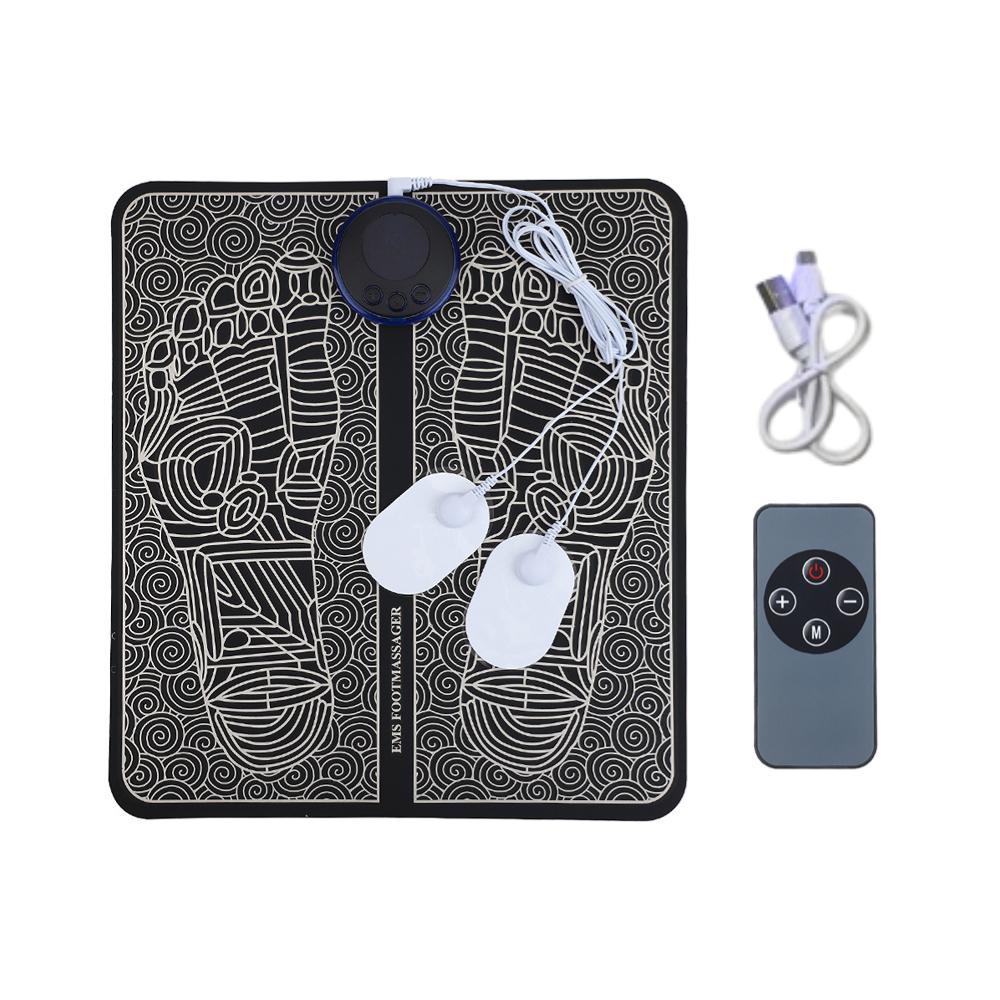 EMS masážní podložka na nohy, úleva od bolesti, relaxace nohou, masáž akupunkturních bodů, elektrická stimulace svalů, zlepšení krevního oběhu, relaxace nohou