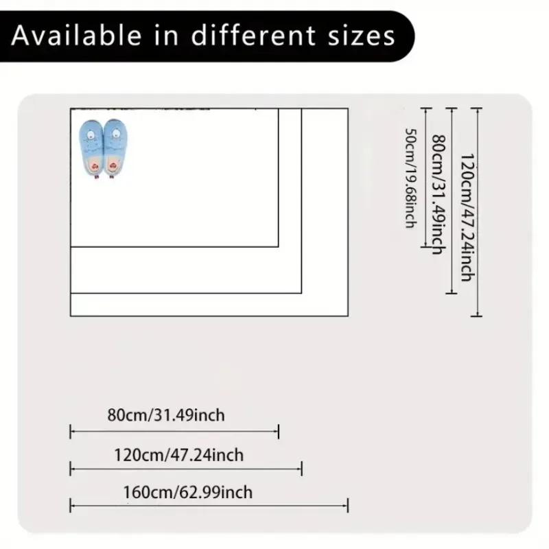 Colorful Grilled Fish Camping Picnic Carpet Living Room Bedside Bedroom Carpet Kitchen Dining Table Floor Mat Corridor Door Mat