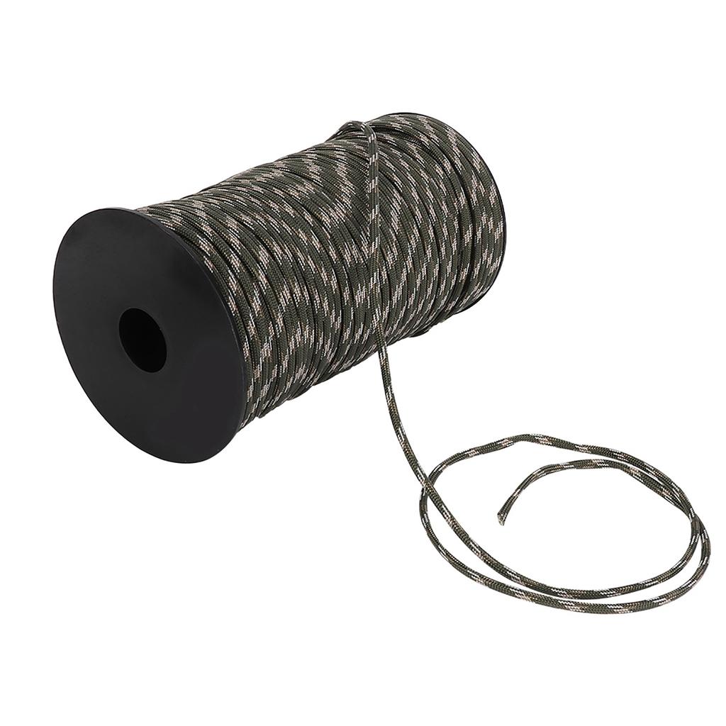 100m Outdoor Rock Parachute   Rope Survival Cord for   Hiking(Black)