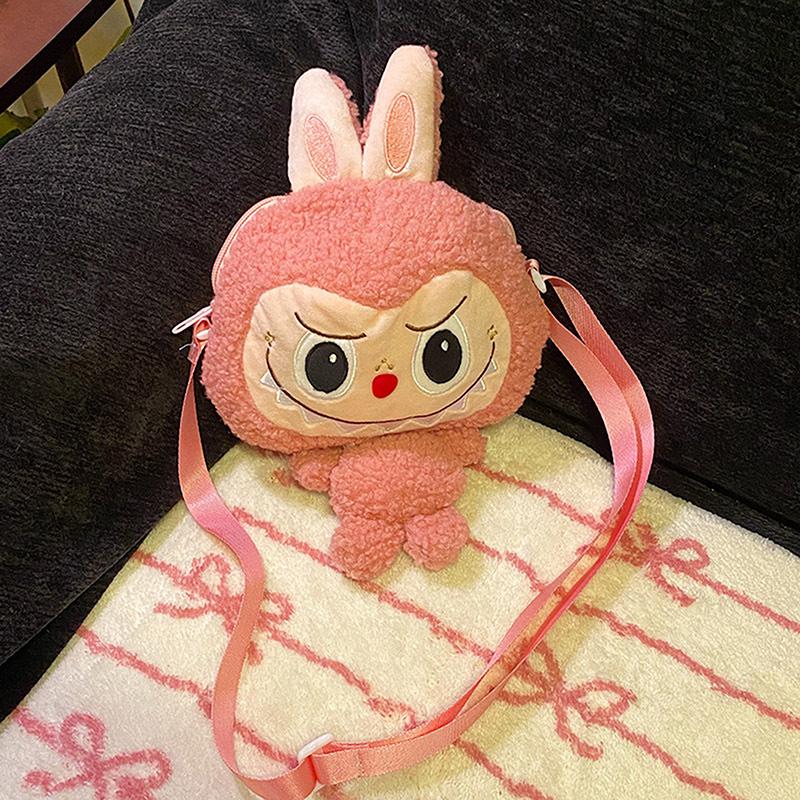 Kawaii Labubus Geantă Crossbody Geantă de Umăr Drăguță Pluș Desene Animate Minunați Monștri Iepure Genți de Telefon Student Genți Crossbody Pluș
