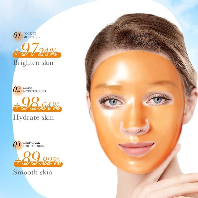 3 Stück Maske 25g SADOER Aloe Vera VC Feuchtigkeitsspendende und Hydrierende Verjüngende Masken-Patch-Packung