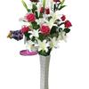 Grauer Tulpenstrauß: Künstliche Lilien und Seidenblumen für die Heimdekoration