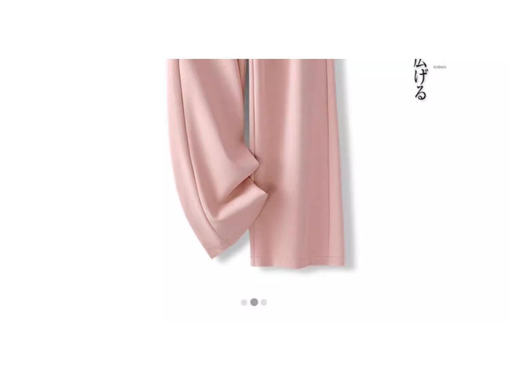 2025 Gray High-Waisted Wide-Leg Women's Sweatpants - Trendy Drapey and Loose for Spring and Autumn