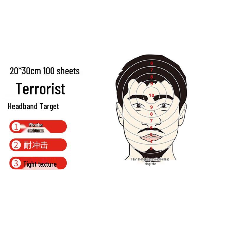 Terrorist Head Target Paper