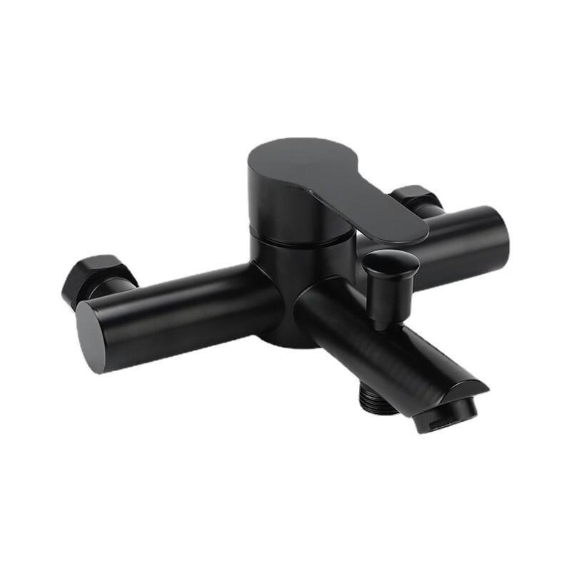 TLXT Black Stainless Steel Bathroom Shower Mixer Faucet
