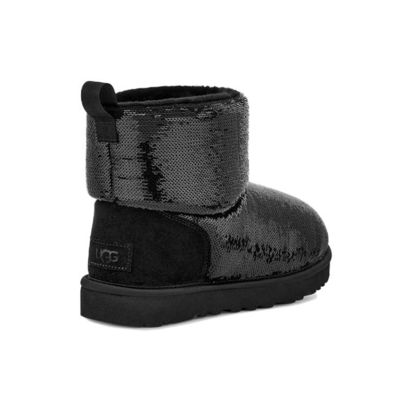 UGG Klasik Mini Bot Aynalı Küre Siyah Kadın Spor Ayakkabı 1151291-BLK
