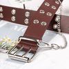 Trendy Belt, Double Exhaust Eye Chain, Punk Women'S Belt.
