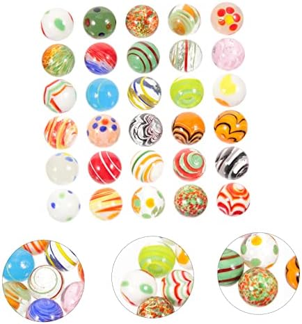 Toddmomy 30 Pieces Glass Marbles for Handmade Decorative Aquarium Marbles, Creative Craft Projects and Kids Play