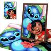 Pełne Round Diamond Painting Lilo & Stitch Sztuka Obraz z Dżetami Mozaika DIY 5D Haft Krzyżykowy Dekoracja Domu
