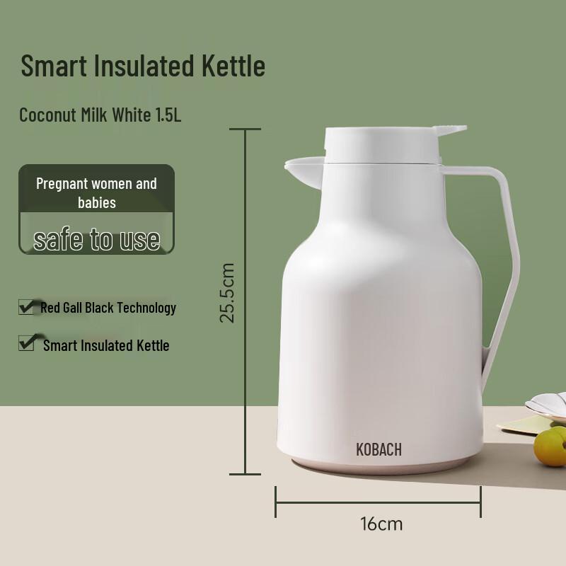 Kangbach 1.5L Red-crowned Crane Smart Glass Vacuum Flask