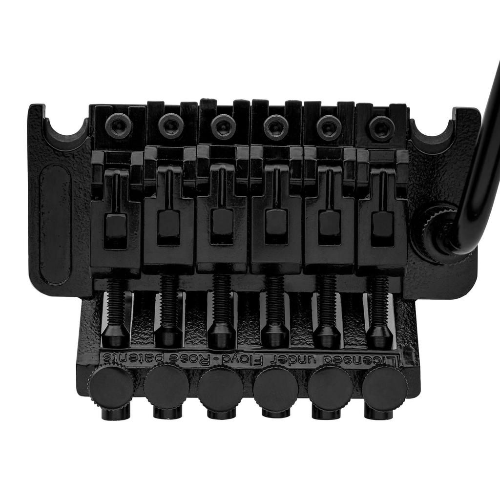 Musiclily Basic Locking Tremolo Unit Bridge, Floyd Rose Type, for Floyd Rose Electric Guitars, Black
