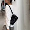 Black Leather Square Tote Bag Women's 2026 New High-End Lightweight Luxury Single Shoulder Crossbody Bag Summer Fashi