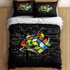 Cool Cube Math Duvet Cover Set Without Sheet King Queen Double Full Twin Single Size Bed Linen Set