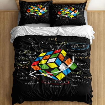 Coole Würfel-Mathe-Bettwäsche-Set Ohne Laken King Queen Doppel Full Twin Einzelgröße Bettwäsche-Set