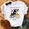 Cute French Bulldog T-shirt Animal Harajuku Print Pattern Shirt Fun French Bulldog Short Sleeves Animal Lover Tshirt dog mom Tee