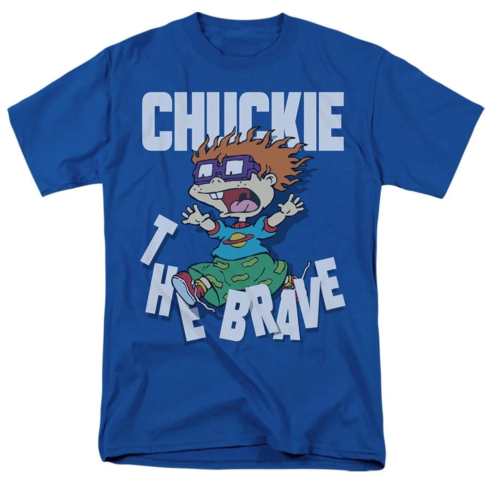 Rugrats - Chuckie The Brave -  Unisex Short Sleeve Children s T-shirt - Blue 160