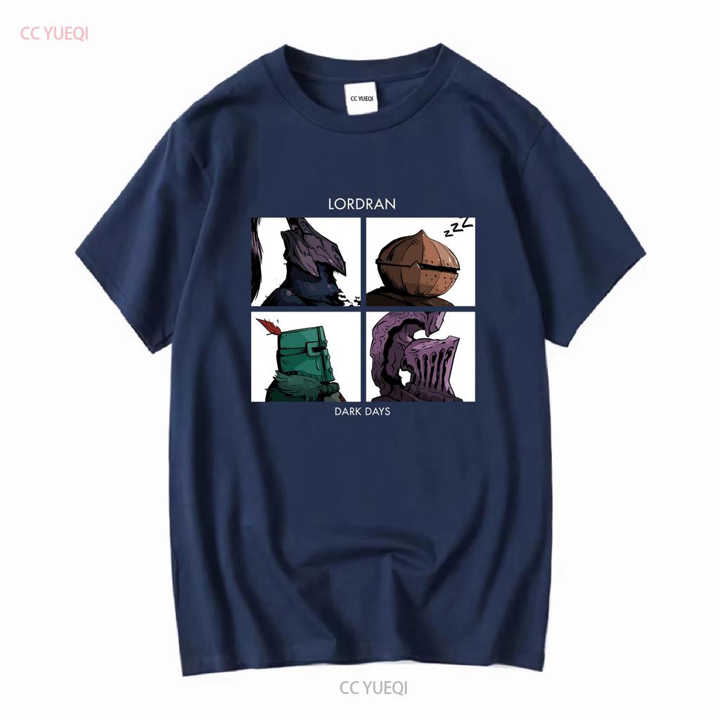 Lordran Dark Souls Days T Shirt Regular Fit Crew Neck Cotton S M 5XL Long or Short Sleeves Vintage Washed Homme