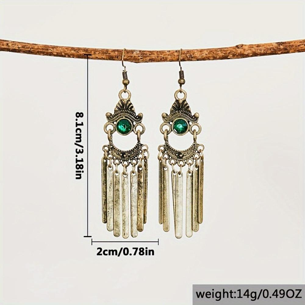 Vintage ethnic tassel pendant earrings, creative charm, women's earrings, party jewelry