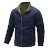 Men S Reversible Jacket Stand Collar Loose Casual Sport Coat